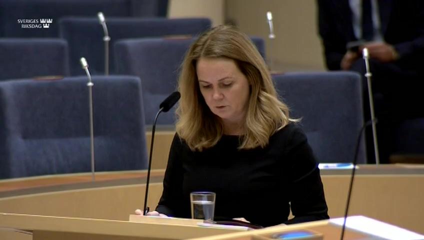 Stillbild från Interpellationsdebatt, Bättre förutsättningar för svenskt vattenbruk