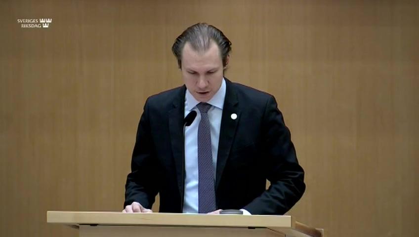 Stillbild från Debatt om förslag, Fortsatt svenskt deltagande i den militära utbildningsinsatsen i Irak