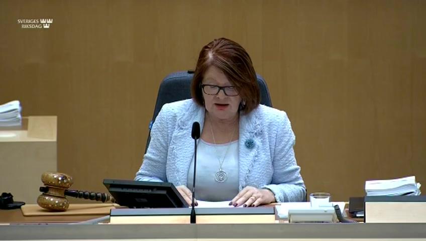 Stillbild från Debatt om förslag, Utgiftsområde 7 Internationellt utvecklingssamarbete