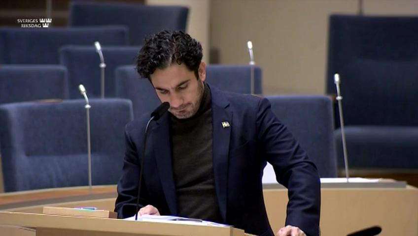 Stillbild från Interpellationsdebatt, Sjukskrivna med ekonomiskt bistånd