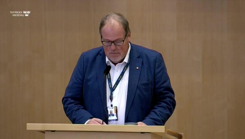 Stillbild från Debatt om förslag, ILO:s hundraårsdeklaration för framtidens arbetsliv