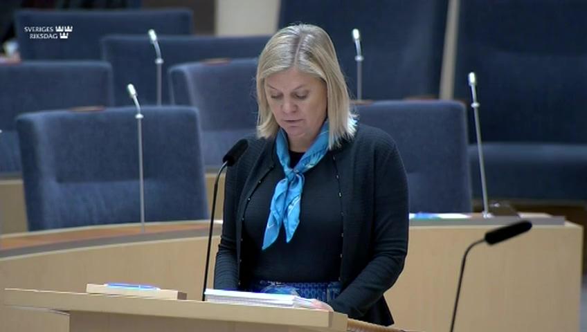 Stillbild från Interpellationsdebatt, Åtgärder på skatteområdet 