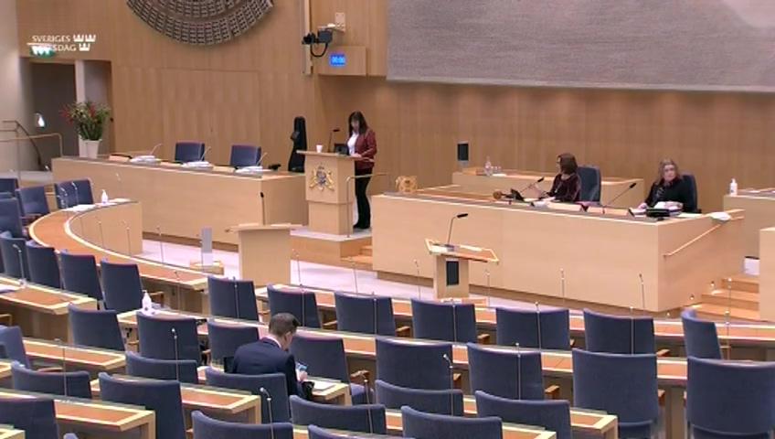 Stillbild från Debatt om förslag, Utgiftsområde 15 Studiestöd