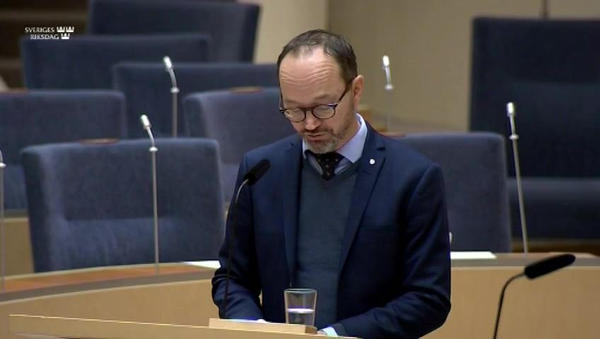 Stillbild från Interpellationsdebatt, Transportstyrelsens hantering av trafiktillstånd
