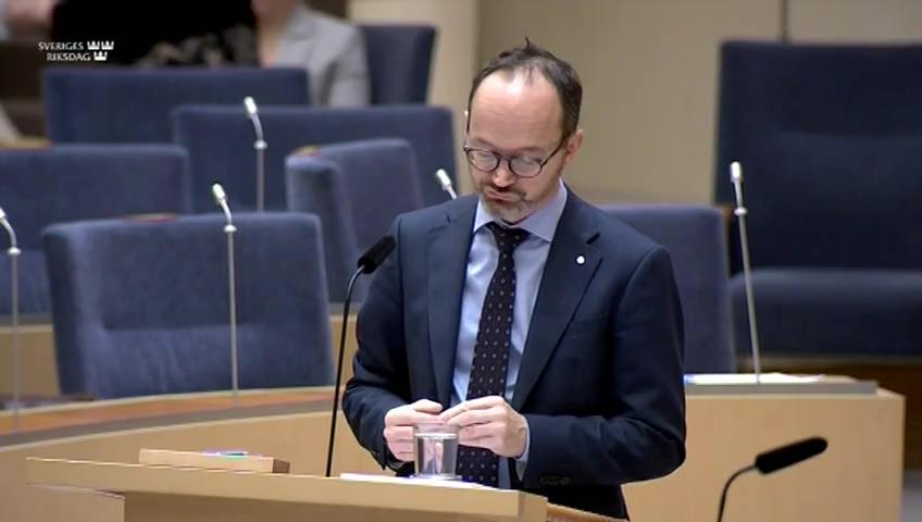 Stillbild från Interpellationsdebatt, Hastighetssänkning på E14