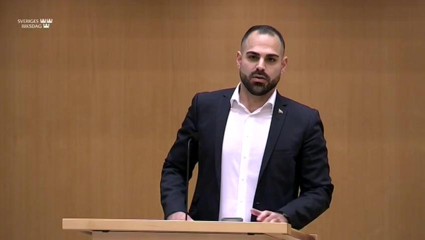 Stillbild från Debatt om förslag, Utgiftsområde 8 Migration