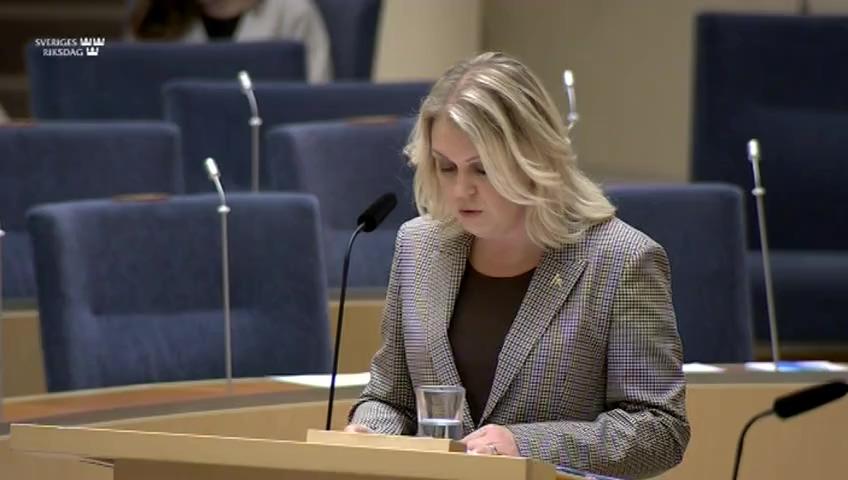 Stillbild från Interpellationsdebatt, Merkostnadsersättning till assistansanordnare 