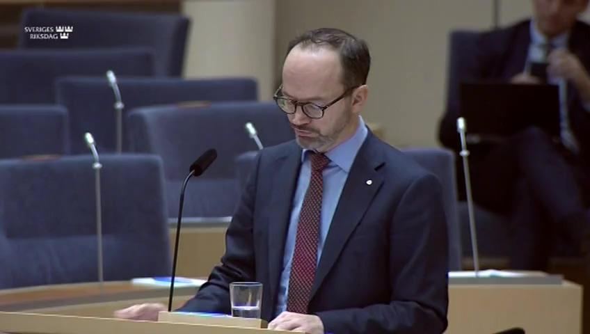 Stillbild från Interpellationsdebatt, Framtiden för flygplatser i Stockholm