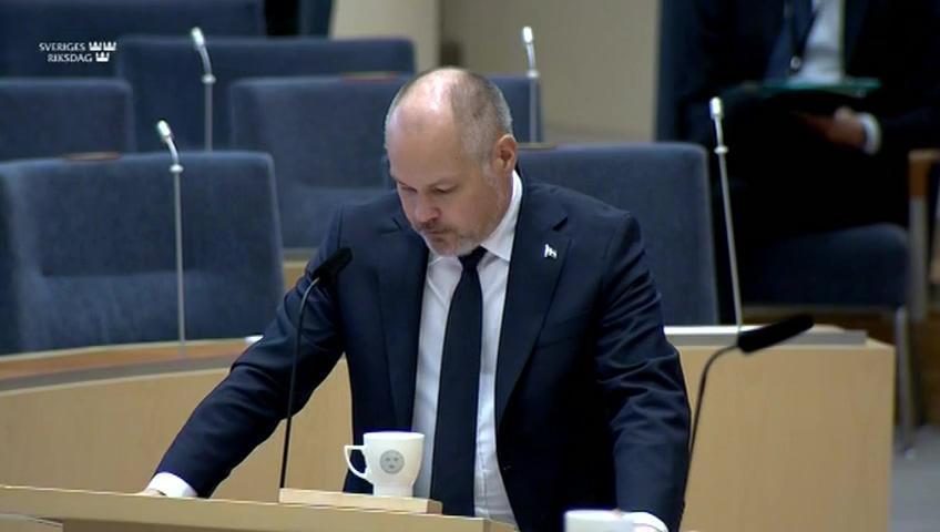 Stillbild från Interpellationsdebatt, Remitteringen av utredningen om en långsiktigt hållbar migrationspolitik