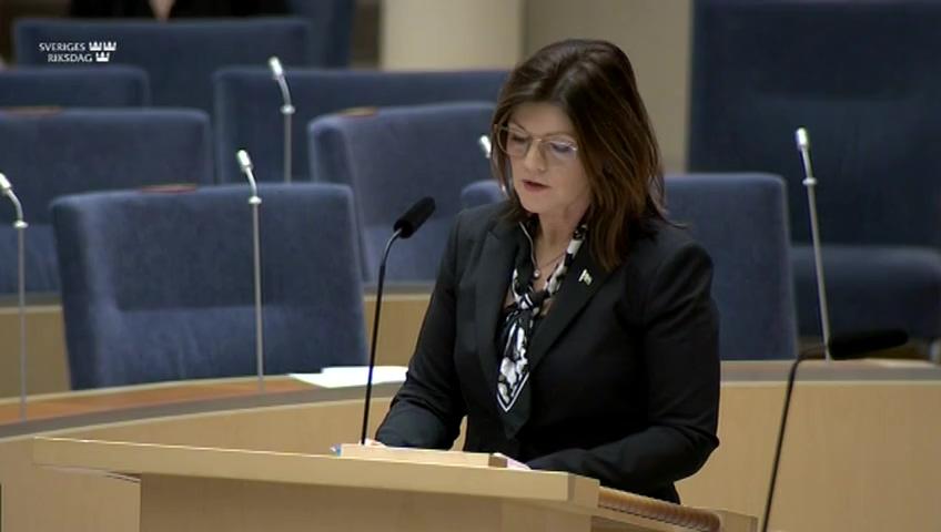 Stillbild från Interpellationsdebatt, Målet om EU:s lägsta arbetslöshet