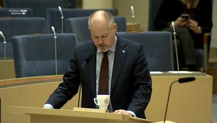 Stillbild från Interpellationsdebatt, Förändrade regler vid arbetskraftsinvandring