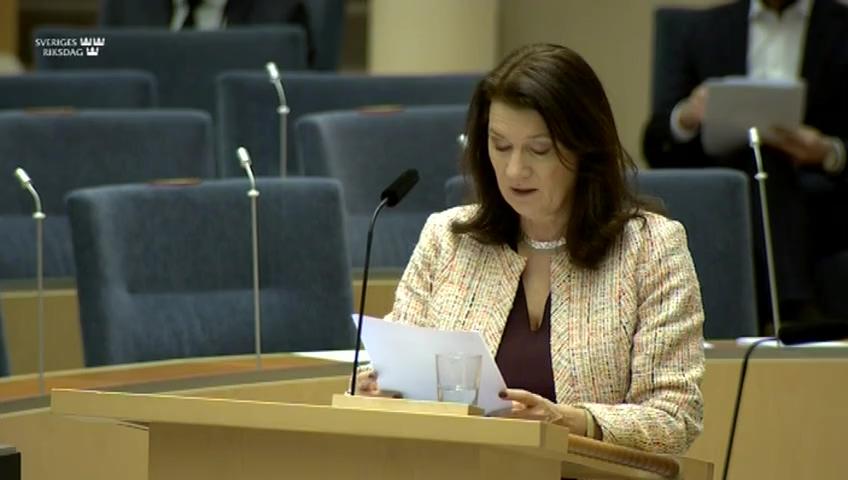 Stillbild från Interpellationsdebatt, EU:s medlemskapsförhandlingar med Albanien och Nordmakedonien