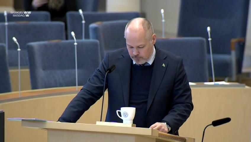 Stillbild från Interpellationsdebatt, Europeiska miniminivåer