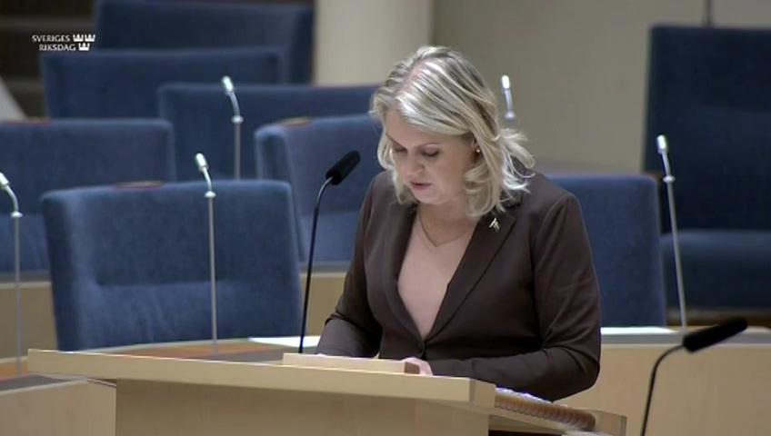 Stillbild från Interpellationsdebatt, Bättre tillgång till läkemedelsassisterad behandling vid opioidberoende