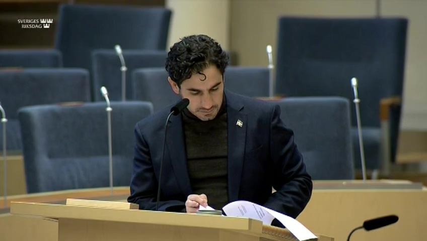 Stillbild från Interpellationsdebatt, Åtgärder mot matchfixning 		