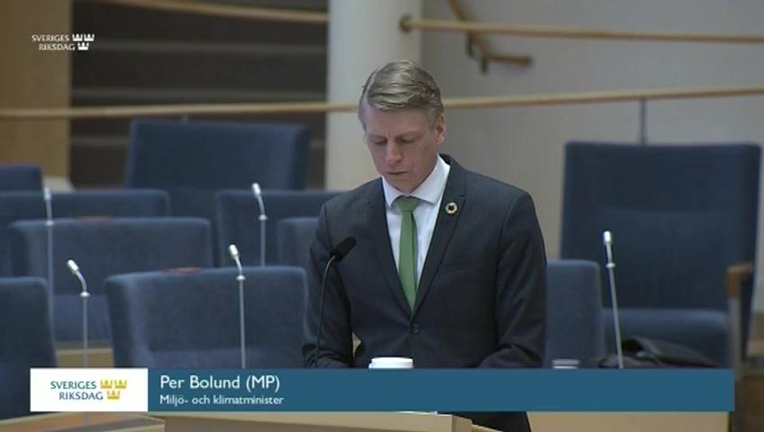 Stillbild från Interpellationsdebatt, Bostäder i strandnära lägen