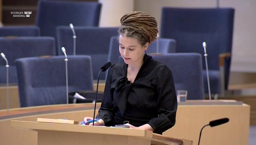 Stillbild från Interpellationsdebatt, Postdistribuerade tidningar