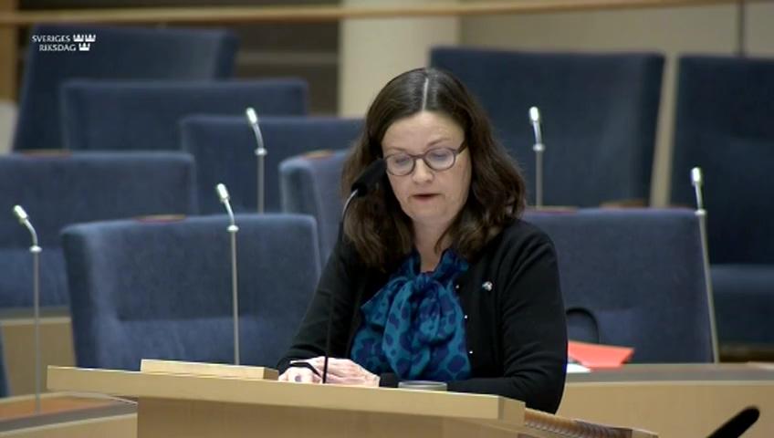 Stillbild från Interpellationsdebatt, Offentliga bidrag till extremism