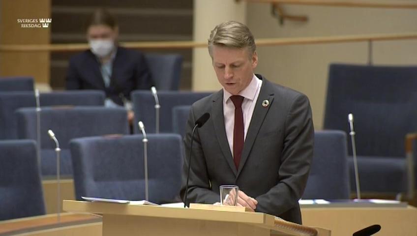 Stillbild från Interpellationsdebatt, Vargen som förvaltningsbar art