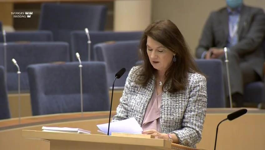 Stillbild från Interpellationsdebatt, Utländska hot mot svenska journalister