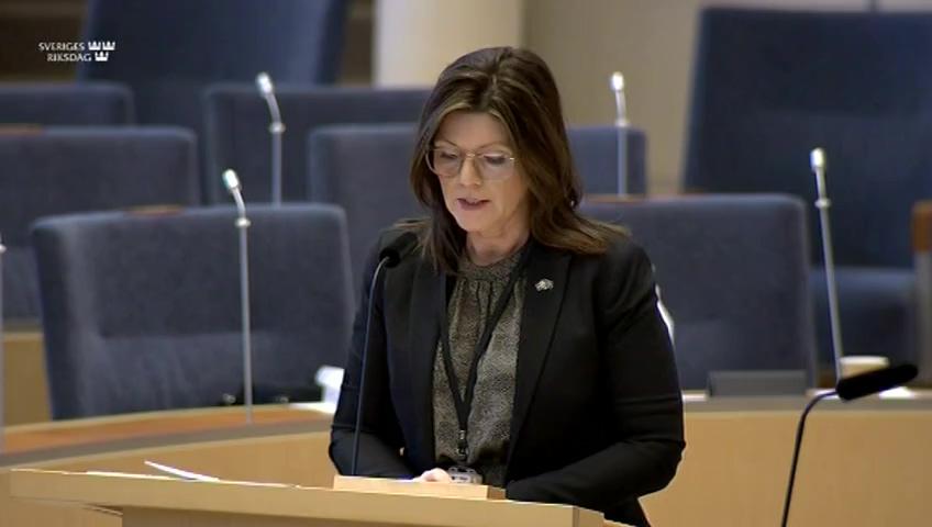 Stillbild från Interpellationsdebatt, EU-direktiv om minimilöner