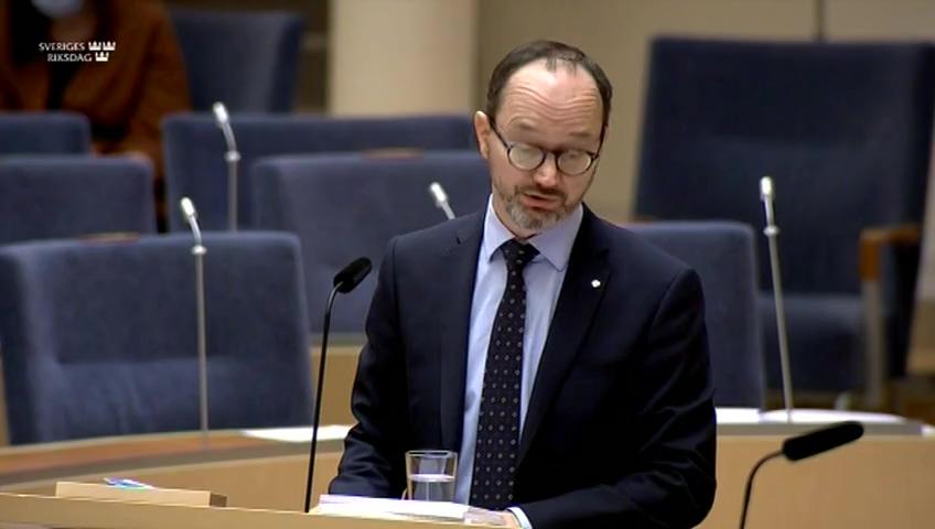 Stillbild från Interpellationsdebatt, Myndigheterna och cykelkompetensen