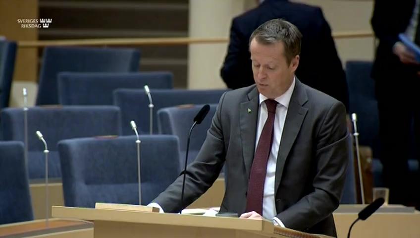 Stillbild från Interpellationsdebatt, Stöd till näringslivet 