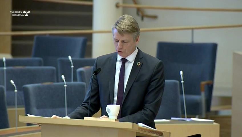 Stillbild från Interpellationsdebatt, Slutförvaret i Östhammar