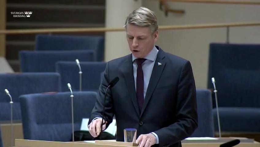 Stillbild från Interpellationsdebatt, EU-förslaget om taxonomi