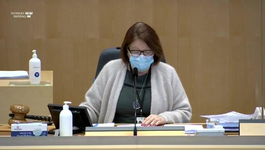 Stillbild från Debatt om förslag, Uppskjuten tillämpning av kravet att upprätta redovisning i Esef-format