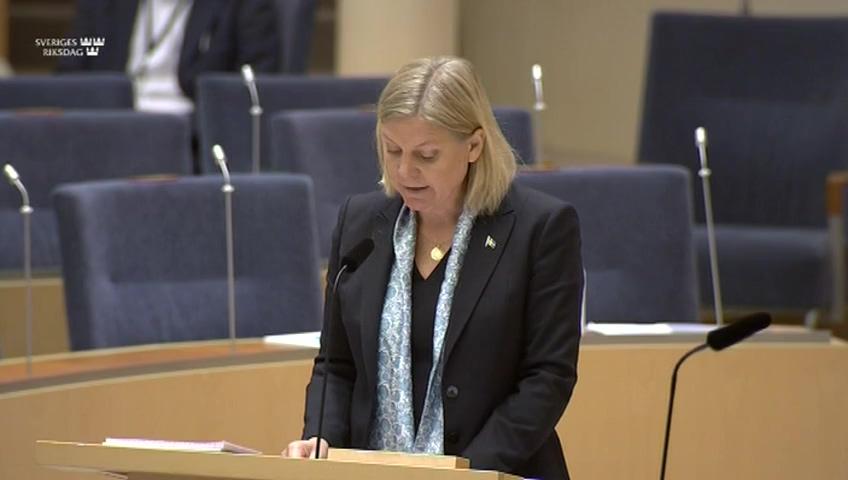 Stillbild från Interpellationsdebatt, Grön skatteväxling