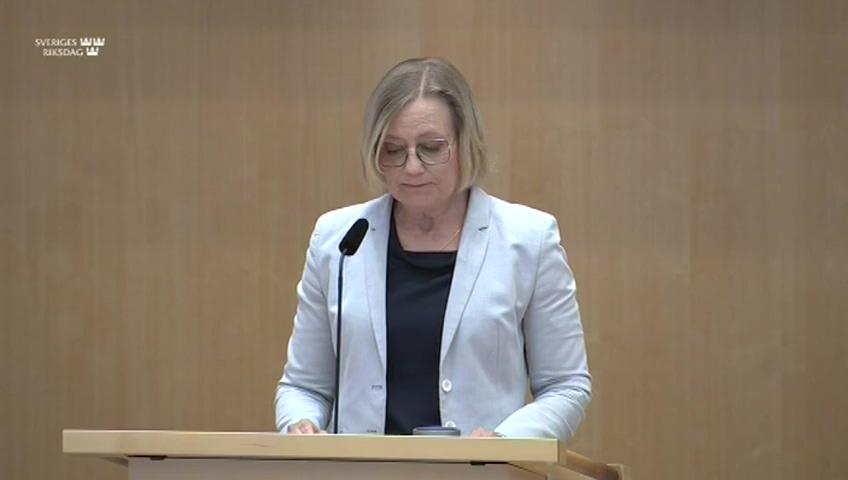 Stillbild från Debatt om förslag, Uppsägning av skatteavtalet mellan Sverige och Portugal