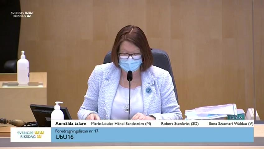 Stillbild från Debatt om förslag, Forskning, frihet, framtid – kunskap och innovation för Sverige