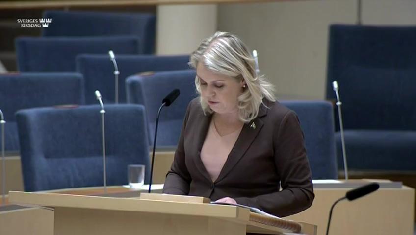 Stillbild från Interpellationsdebatt, Den tillfälliga lagen om utökat mandat för regeringen under pandemin