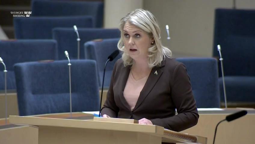 Stillbild från Interpellationsdebatt, Överförskrivning och missbruk av narkotikaklassade läkemedel