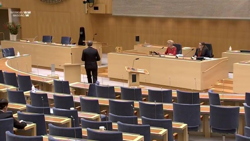 Stillbild från Debatt om förslag, Utgiftsområde 24 Näringsliv