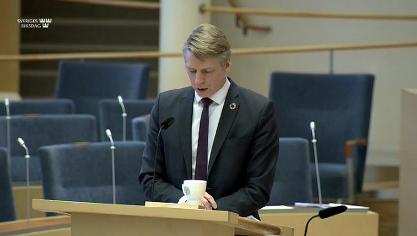 Stillbild från Interpellationsdebatt, Arbetet med att skydda skog 