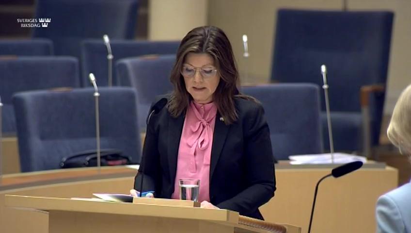 Stillbild från Interpellationsdebatt, Den ökande arbetslösheten 