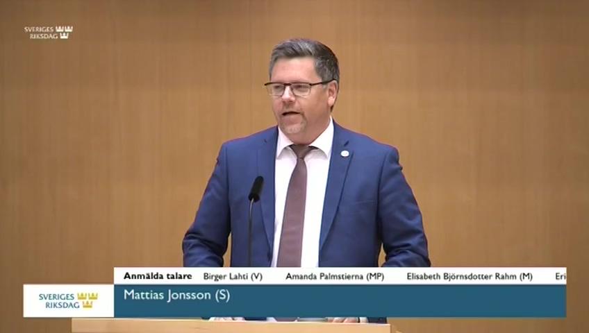 Stillbild från Debatt om förslag, Natura 2000-tillstånd vid ansökan om bearbetningskoncession