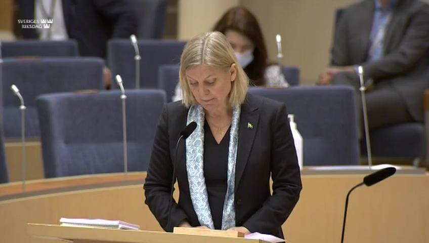 Stillbild från Interpellationsdebatt, Brister i det nya omställningsstödet