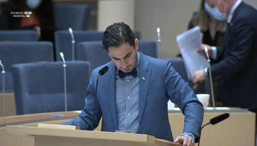 Stillbild från Interpellationsdebatt, Pensionsnivåer och bidragsnivåer