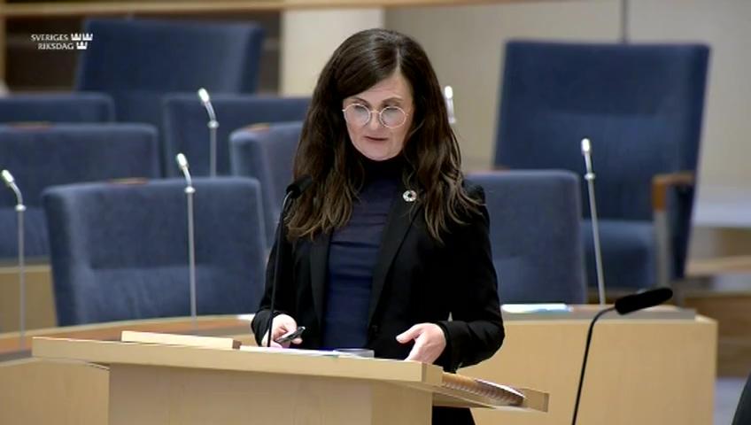 Stillbild från Interpellationsdebatt, Regeringens handlingsplan mot segregation