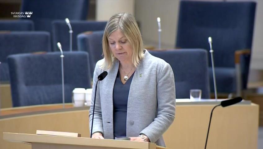 Stillbild från Interpellationsdebatt, Det nordiska skatteavtalet och sjömännens beskattning 