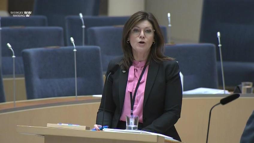 Stillbild från Interpellationsdebatt, Samhall