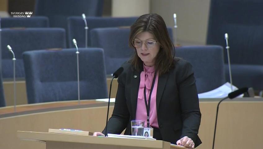 Stillbild från Interpellationsdebatt, Den framtida a-kassan