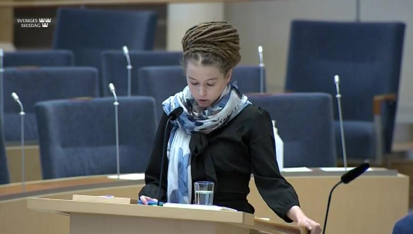 Stillbild från Interpellationsdebatt, Älvdalskan som nationellt minoritetsspråk