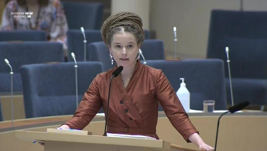 Stillbild från Interpellationsdebatt, Nya föreskrifter för mediestöd