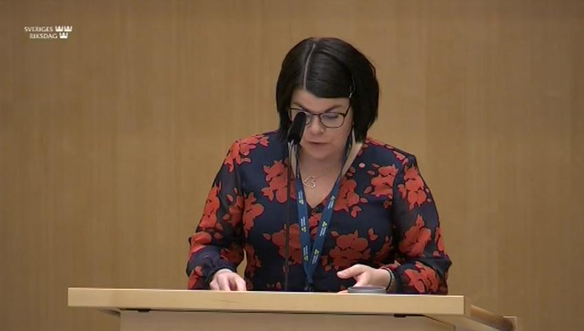 Stillbild från Debatt om förslag, Skogspolitik