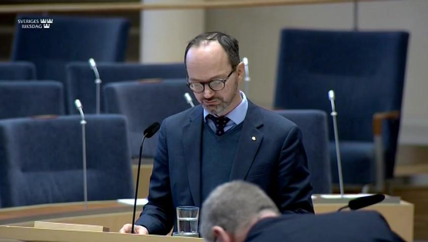 Stillbild från Interpellationsdebatt, Svår halka på landets vägar