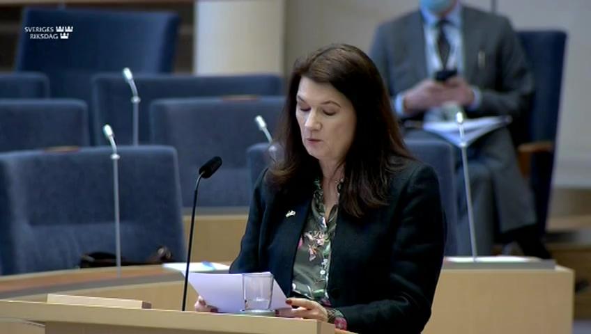 Stillbild från Interpellationsdebatt, Fallet Michael Rawlinson